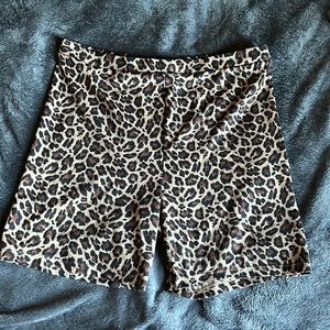 American Eagle Leopard Print Bike Shorts XL NWOT